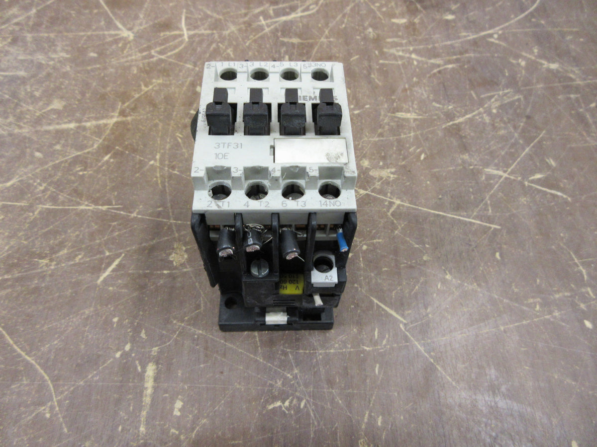 Siemens Contactor 3TF3110-0A 120V Coil 18A 600V Used