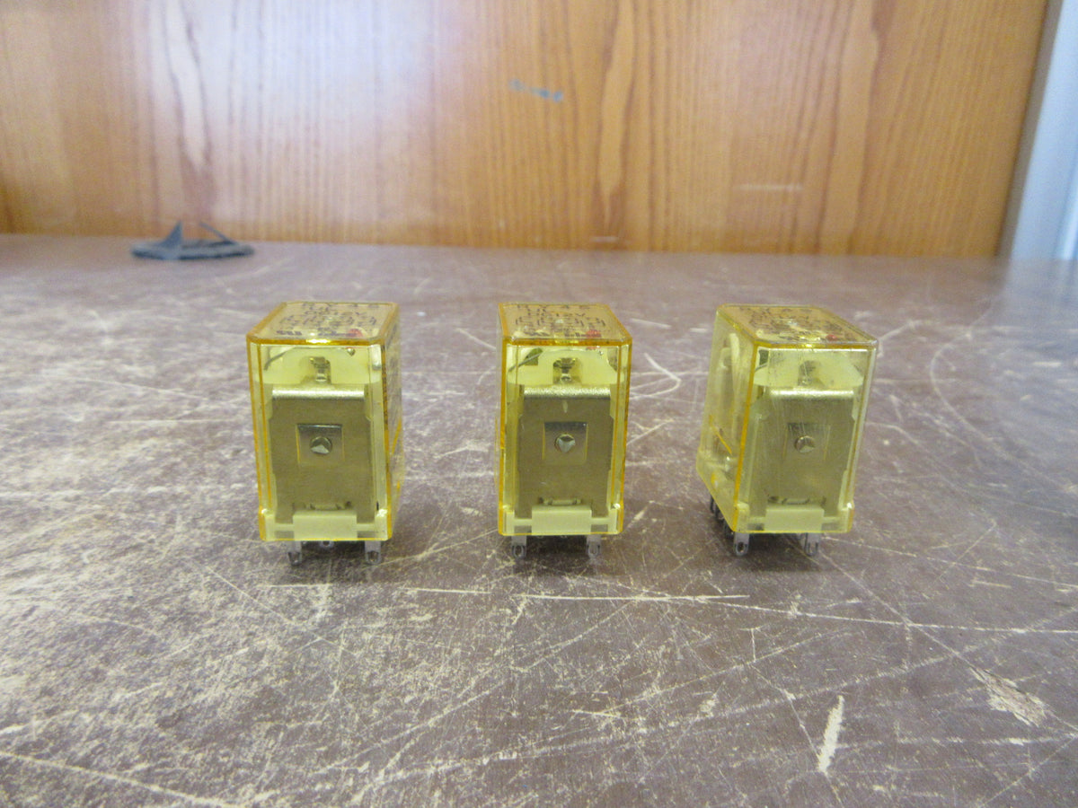 Idec Relay RY4S-UL-DC2V 12VDC Coil * Lot of 3 * Used