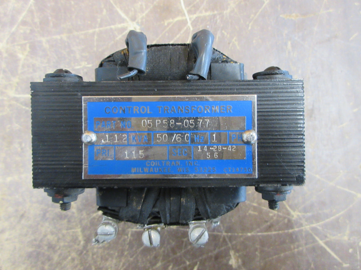 Coiltran Control Transformer 05P58-0577 0.112 KVA Pri: 115V Used