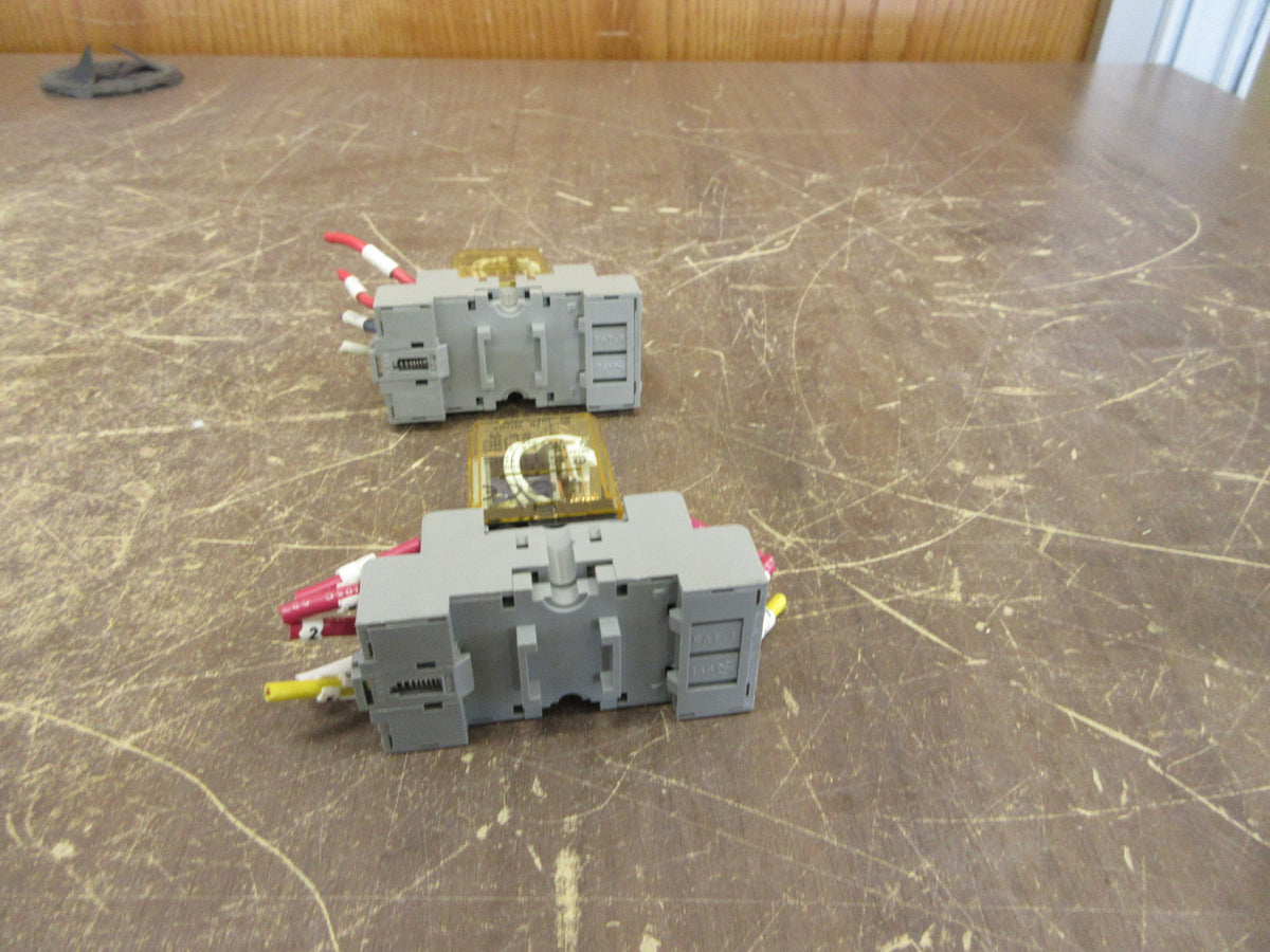 Idec Relay RH2B-UL 110-120V Coil * Lot of 2 * W/ Base Used