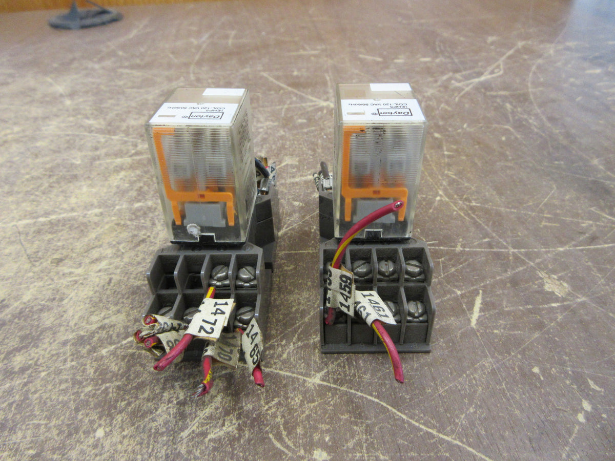 Dayton Relay IEHP5 120V Coil W/ Base * Lot of 2 *Used