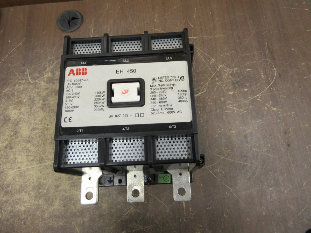 ABB Contactor EH 450 525A 600V 230-255V Coil Used