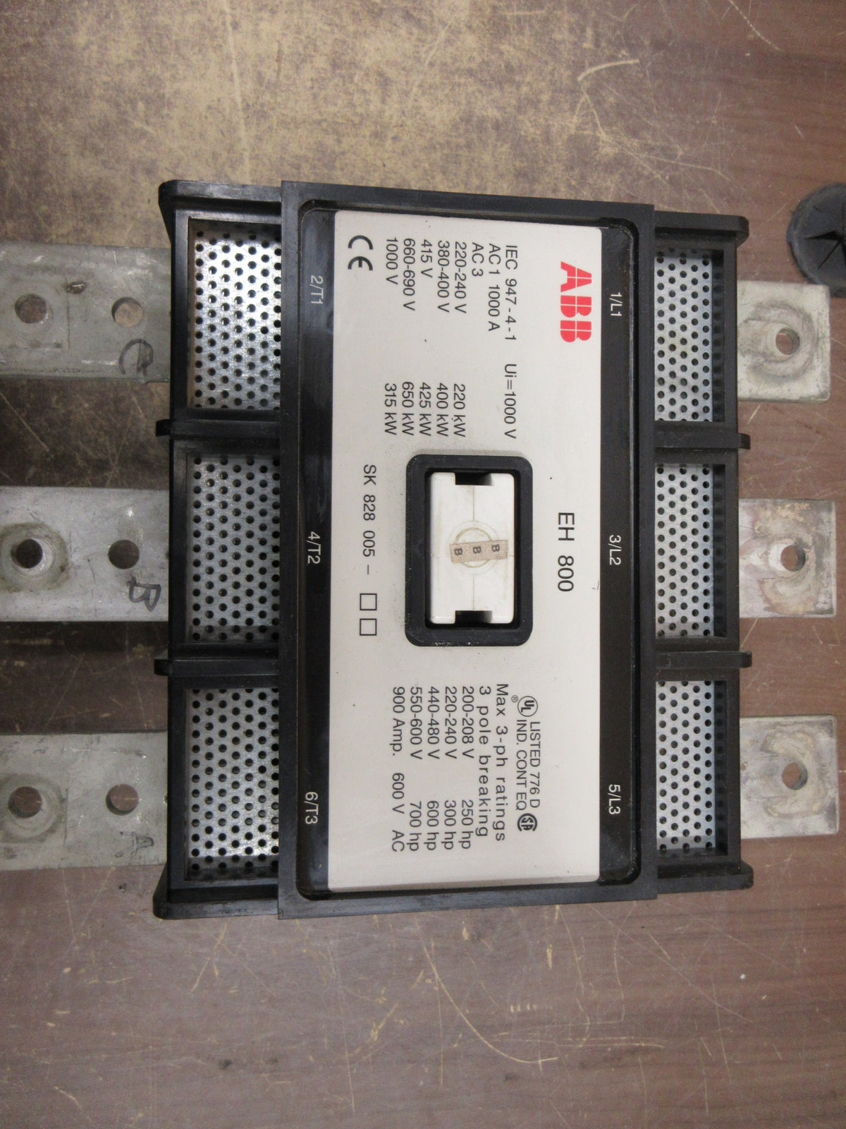ABB Contactor EH 800 120V Coil 900A 600V Used