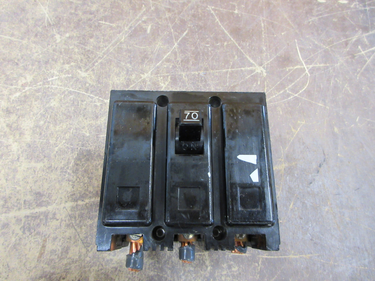 Westinghouse Quicklag Clip-On Circuit Breaker QNPA3070 70A 240V 3P Used