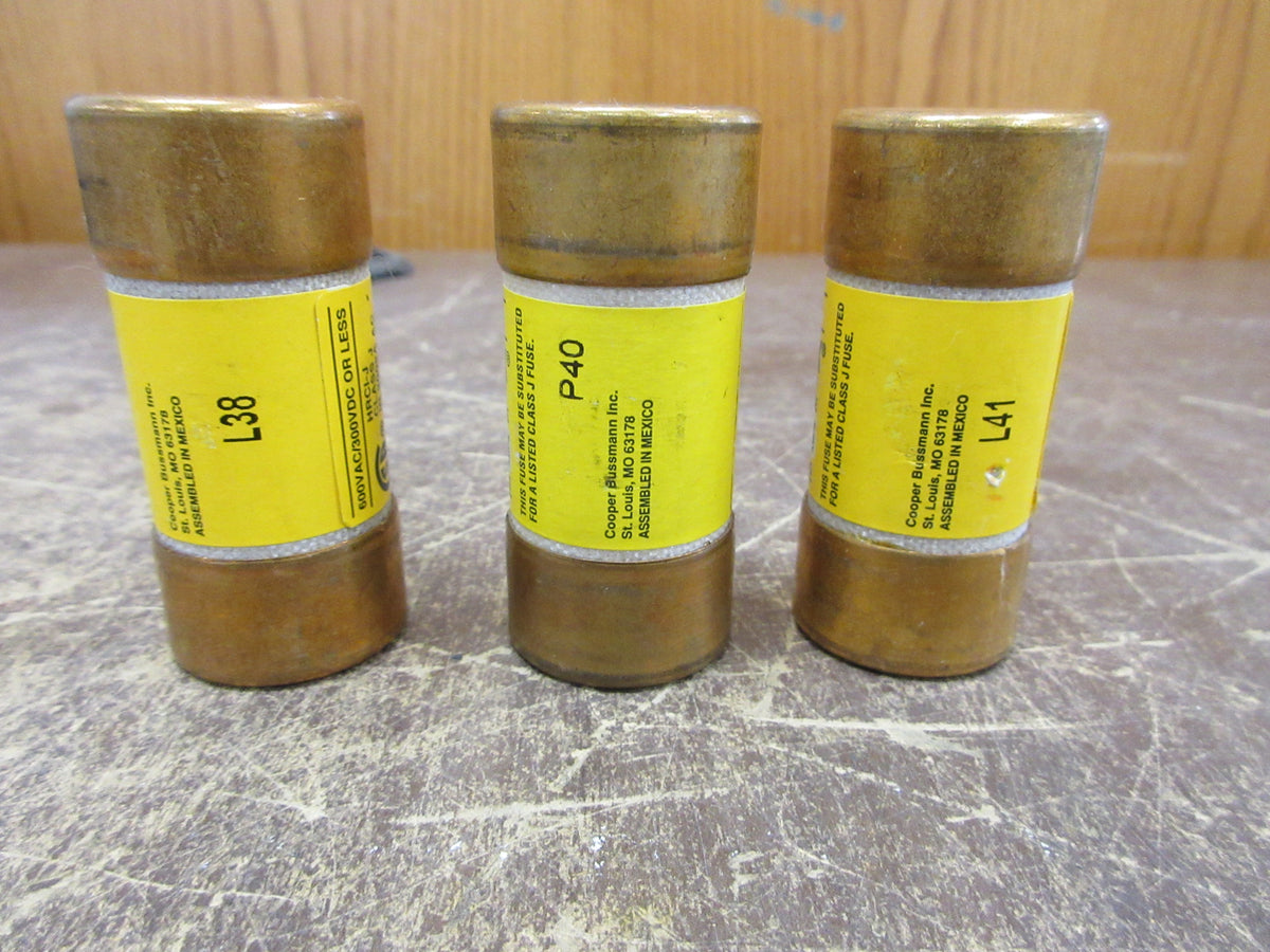 Buss Low-Peak Fuse LPJ-60SP 60A 600V *Lot of 3* Used