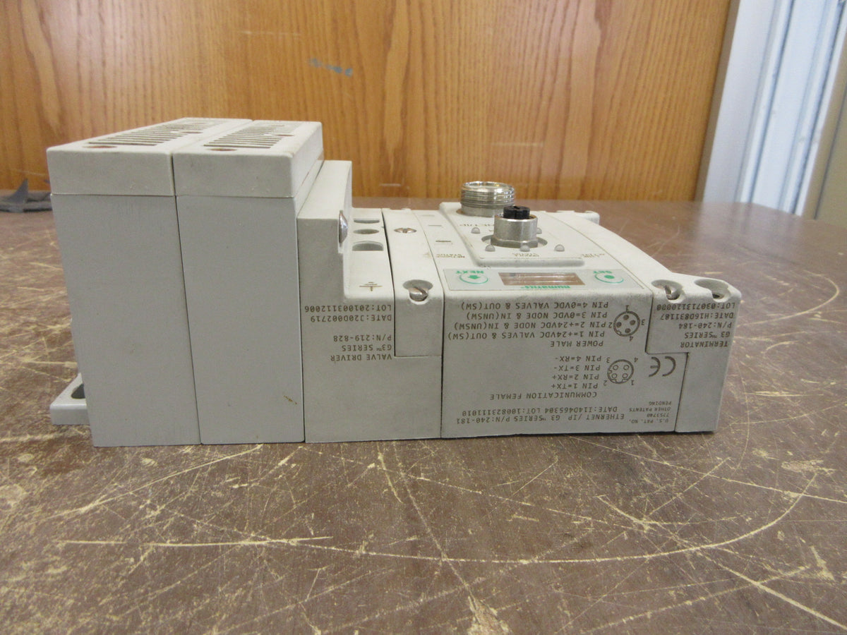 Numatics G3 Series Manifold Terminators & Comm. Module 240-184/240-181 Used