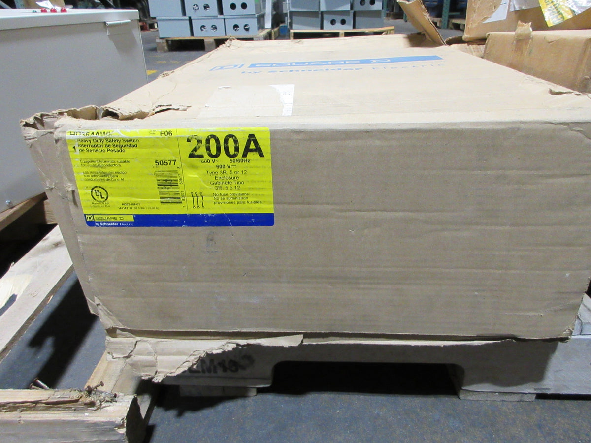 Square D 3R Non-Fusible Safety SWITCH / Disconnect HU364AWK Ser. F06 New Surplus