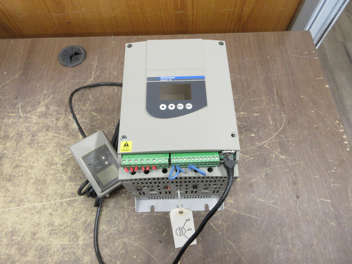 Telemecanique Altistart 48 Soft Start ATS48D17YU 15HP 208-600V W/Keypad Used