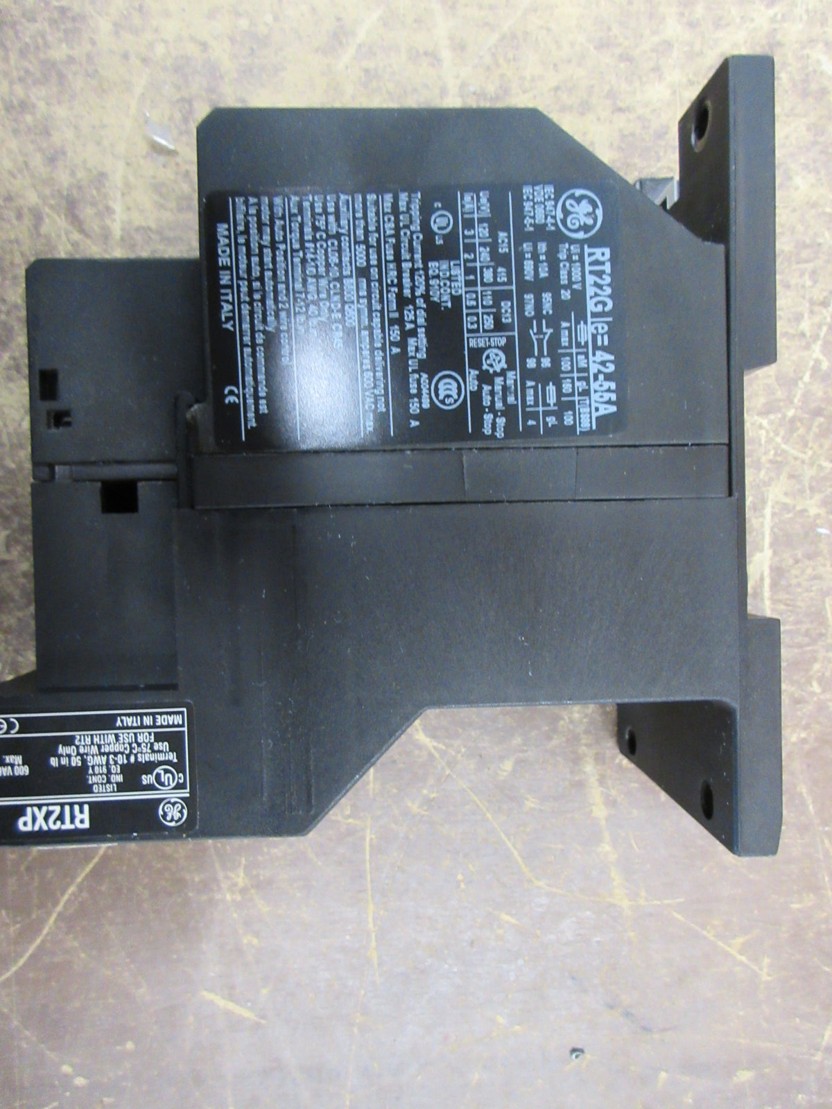 Solid State Overload RT22G Trip: 42-55A W/DIN-Rail Adapter Used