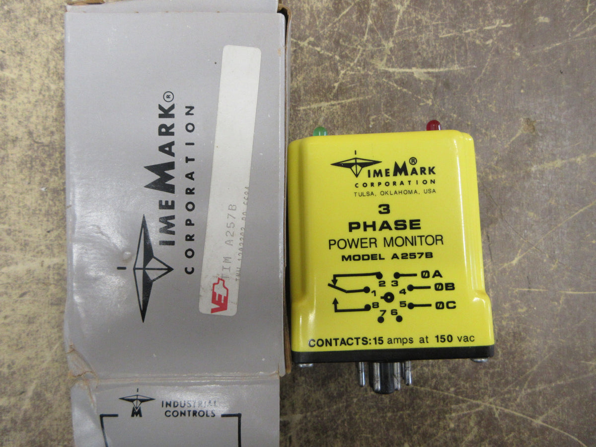 Time Mark A257B 3Ph Power Monitor 98A00445-03 480V New Surplus