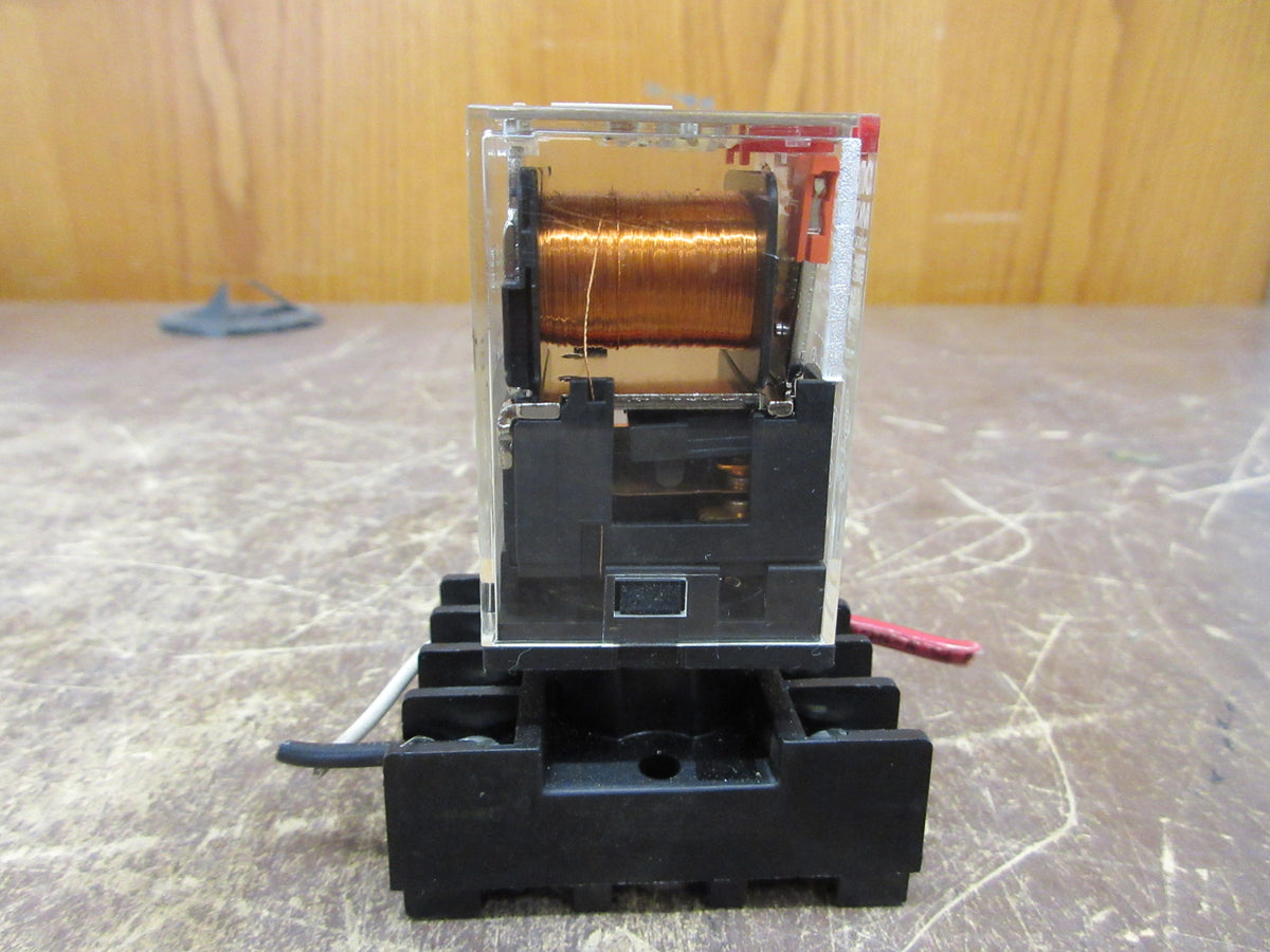 Omron Relay MKS2PI 120V Coil W/Base Used