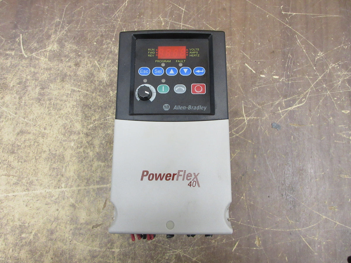 Allen-Bradley PowerFlex 40 AC Drive 22B-D4P0N104 Ser. A 2HP 3Ph Used