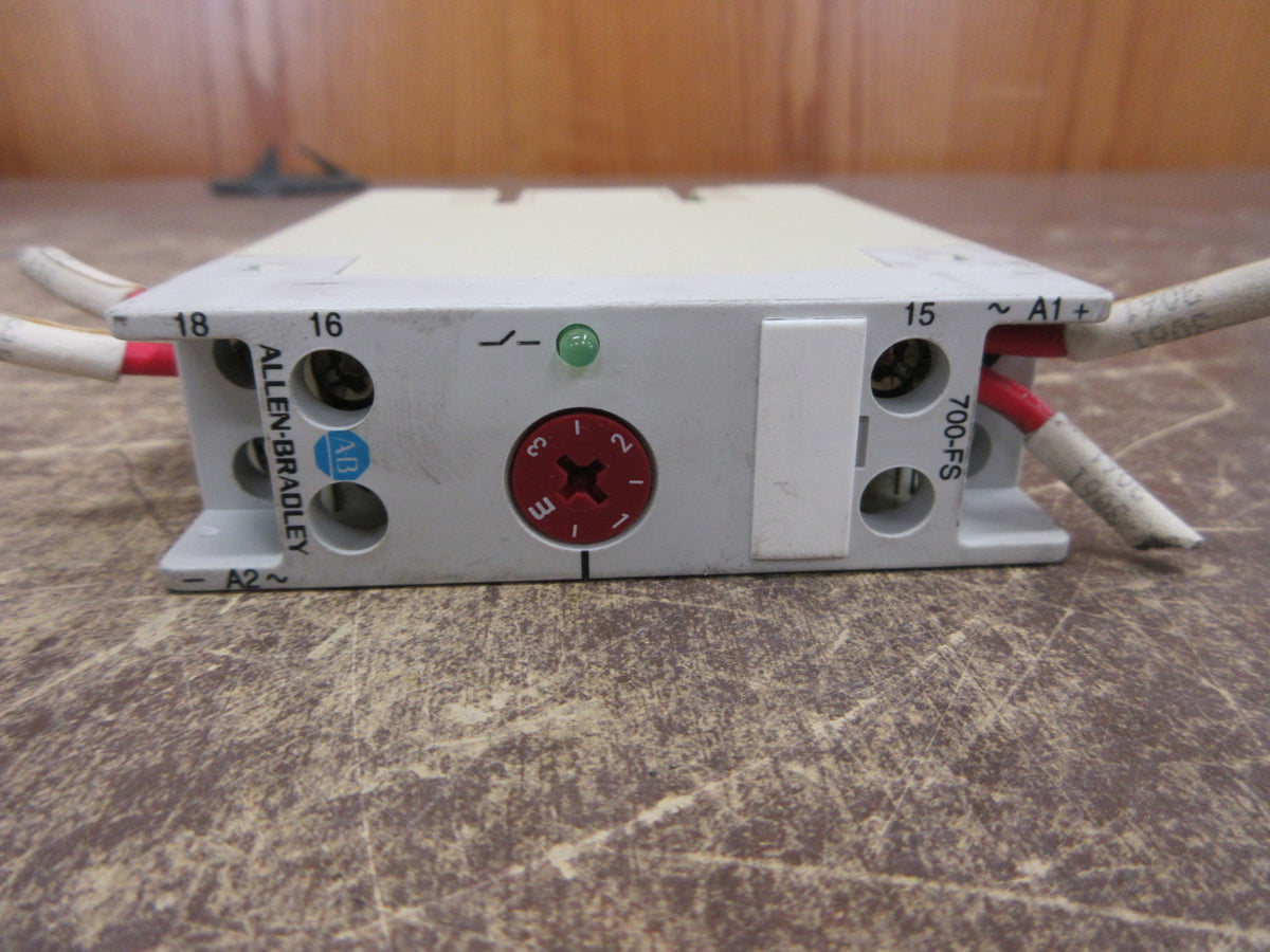 Allen- Bradley Time Delay Relay 700-FS16BA1 Ser. A Range: 0.15-3min Used