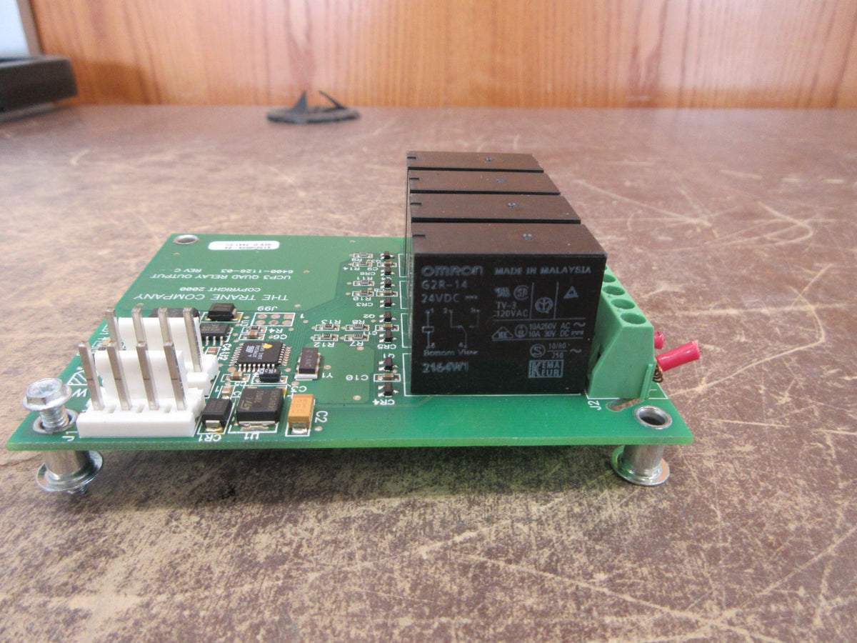 Trane UPC3 Quad Relay Output Board 6400-1126-03 Rev. C Used