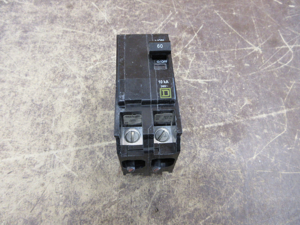Square D Bolt-on Circuit Breaker 60A 240V 2P * No Mounting BOLTS * Used