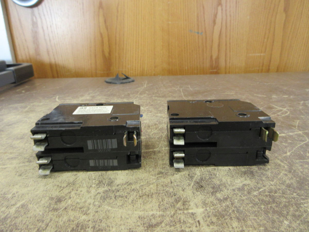 Square D Clip-On Circuit Breaker QO220 20A 120/240V 2P *Lot of 2* Used