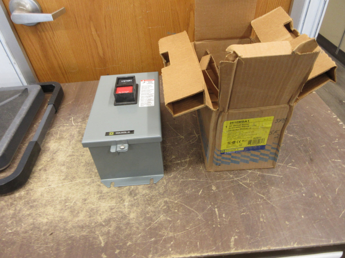 Square D Enclosed Manual Starter 2510MBA1 Ser. C NEMA 12 Enclosure New Surplus