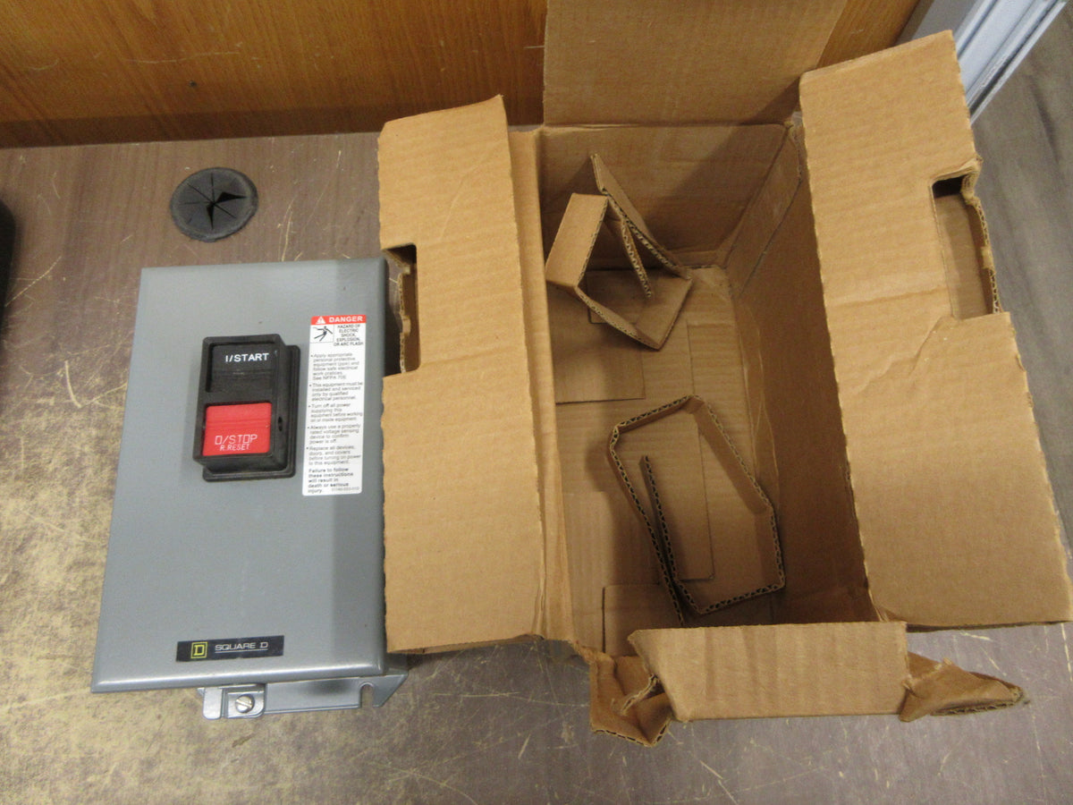 Square D Enclosed Manual Starter 2510MBA1 Ser. C NEMA 12 Enclosure New Surplus