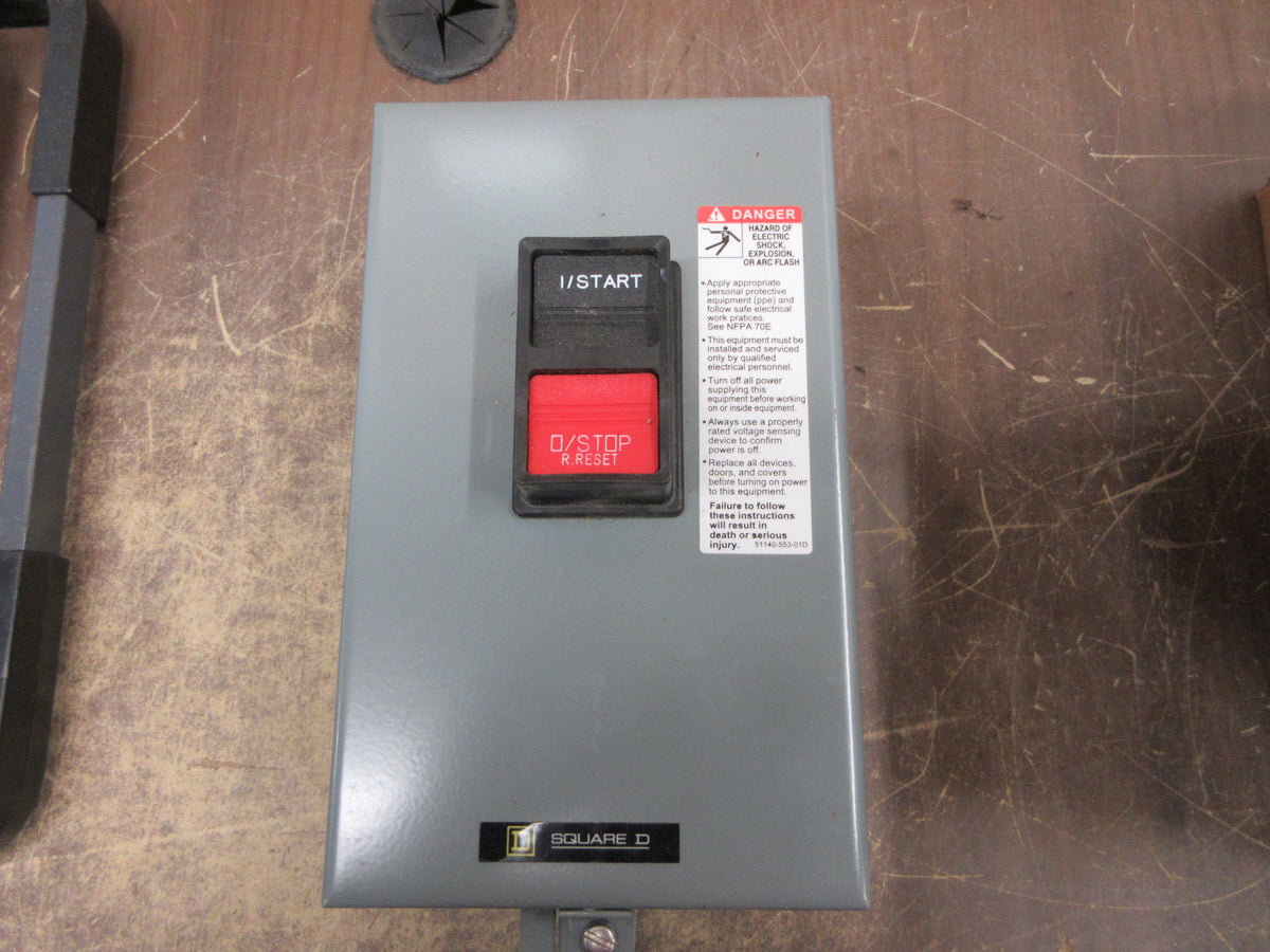 Square D Enclosed Manual Starter 2510MBA1 Ser. C NEMA 12 Enclosure New Surplus