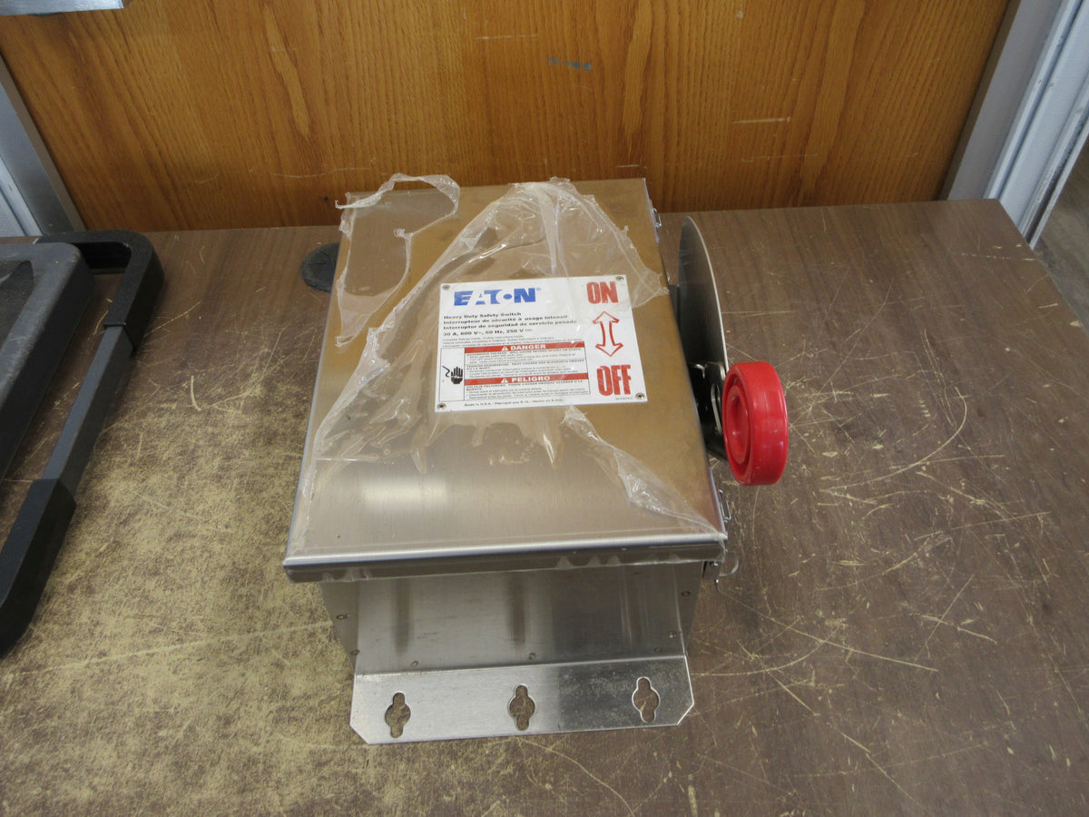 Eaton Stainless Steel 4X Non-Fusible Safety Switch/Disconnect New Surplus