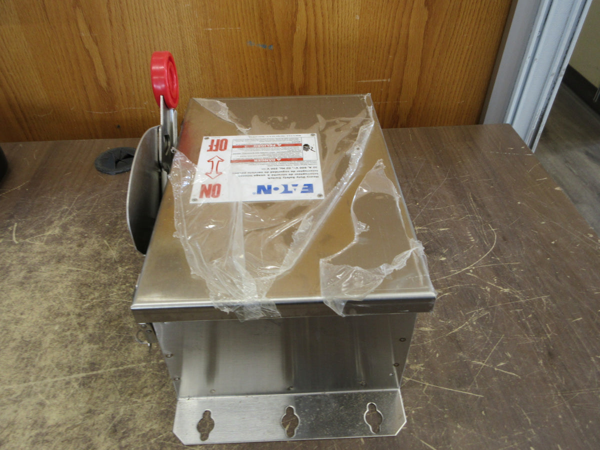 Eaton Stainless Steel 4X Non-Fusible Safety Switch/Disconnect New Surplus
