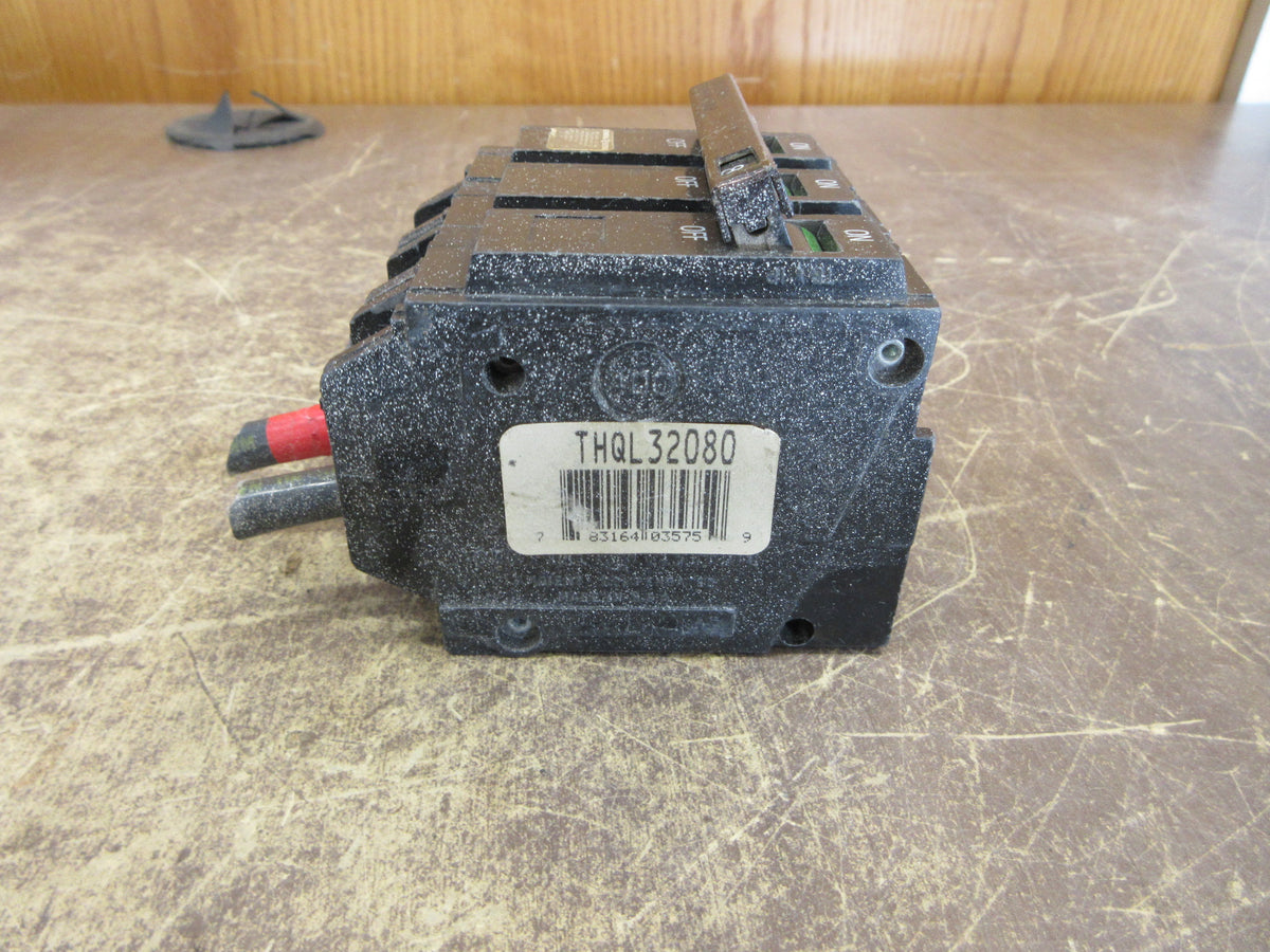 GE Clip-on Circuit Breaker THQL32080 80A 240V 3P Used
