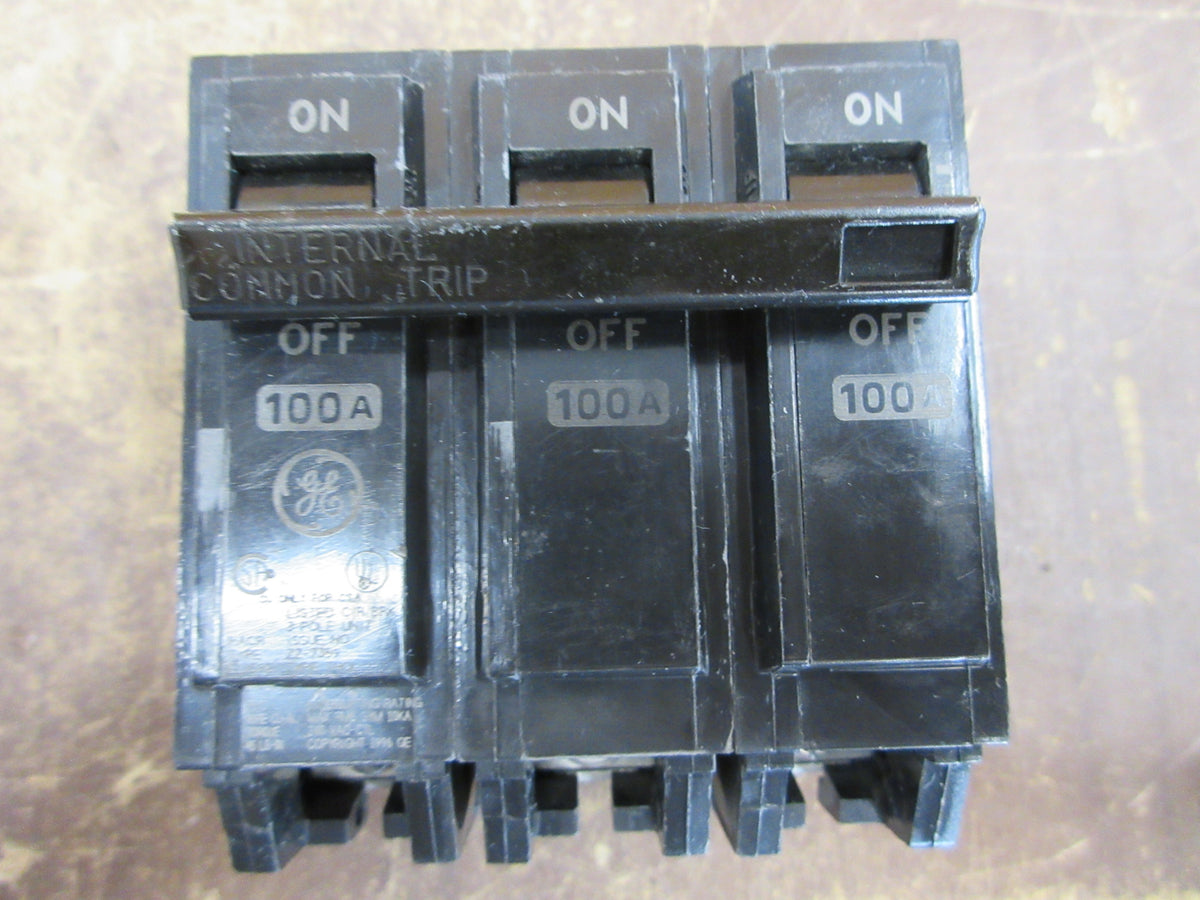 GE Clip-on Circuit Breaker THQL32100 100A 240V 3P Used