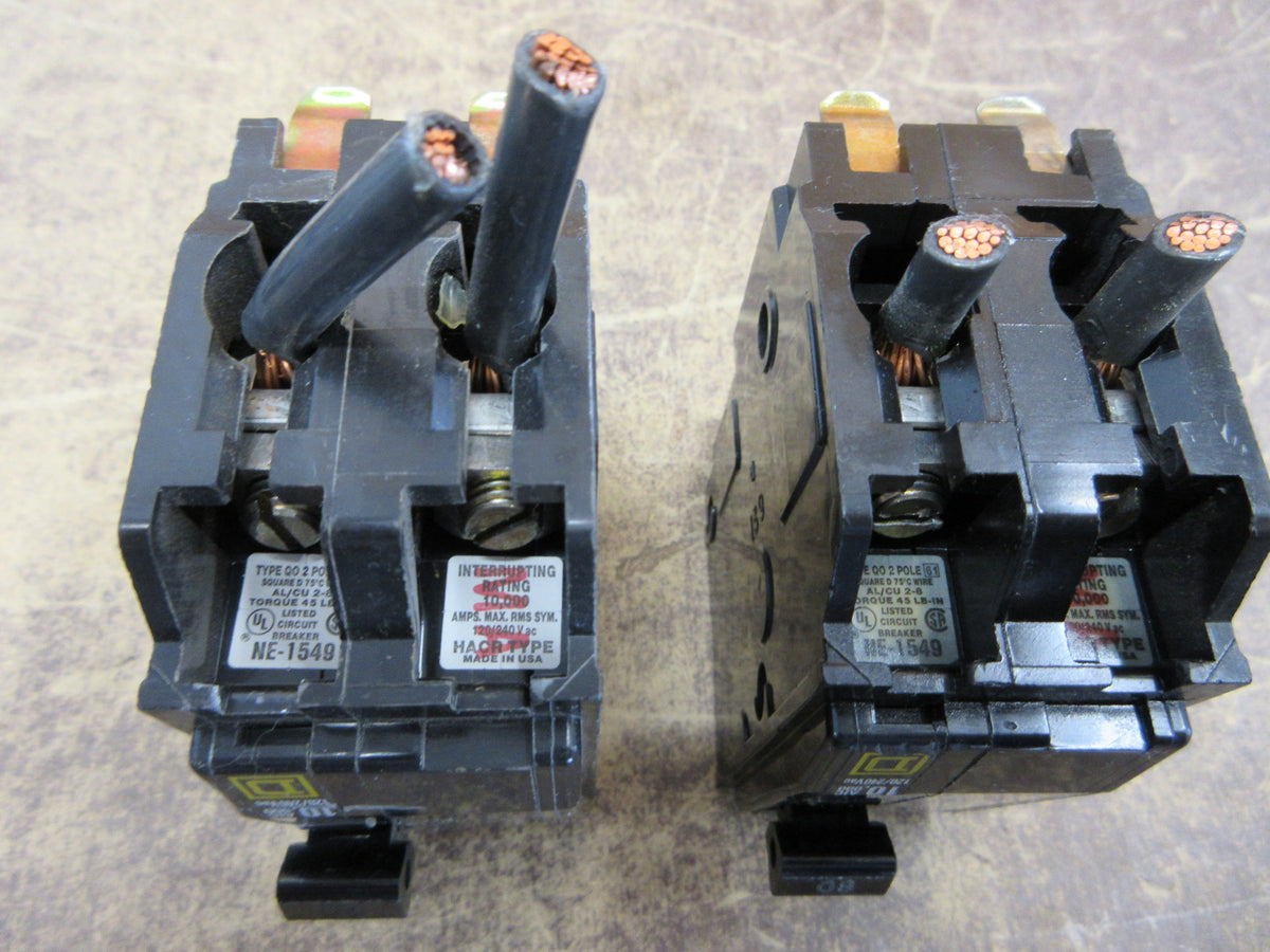 Square D Clip-on Circuit Breaker QO260 120/240V 2P *Lot of 2 * Used