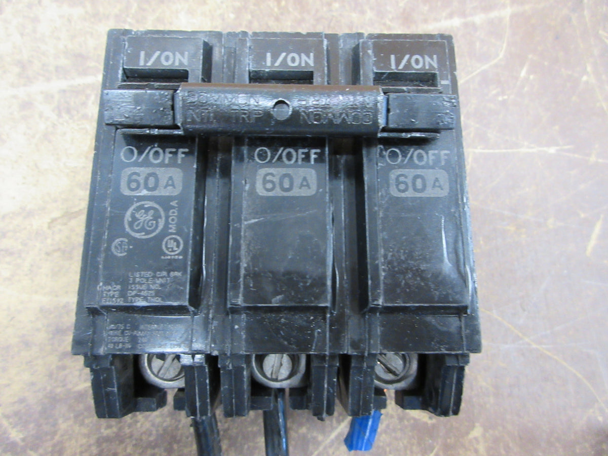 GE Clip-on Circuit Breaker THQL32060 60A 240V 3P Used