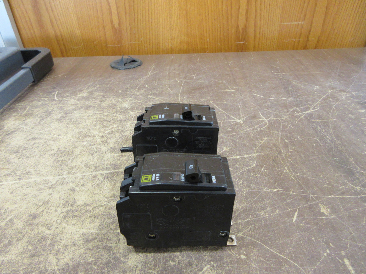 Square D Bolt-on Circuit Breaker QOB240 40A 120/240V 2P *No Mounting Bolts* Used