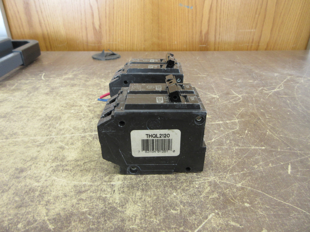 GE Clip-on Circuit Breaker THQL2120 20A 120/240V 2P * Lot of 2* Used