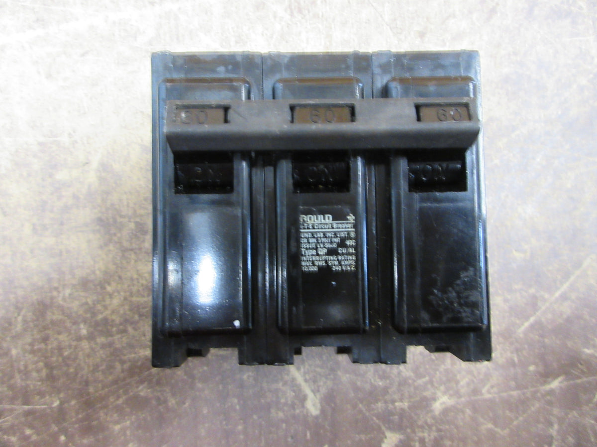 Gould Clip-On Circuit Breaker Q360 60A 240V 3P Used