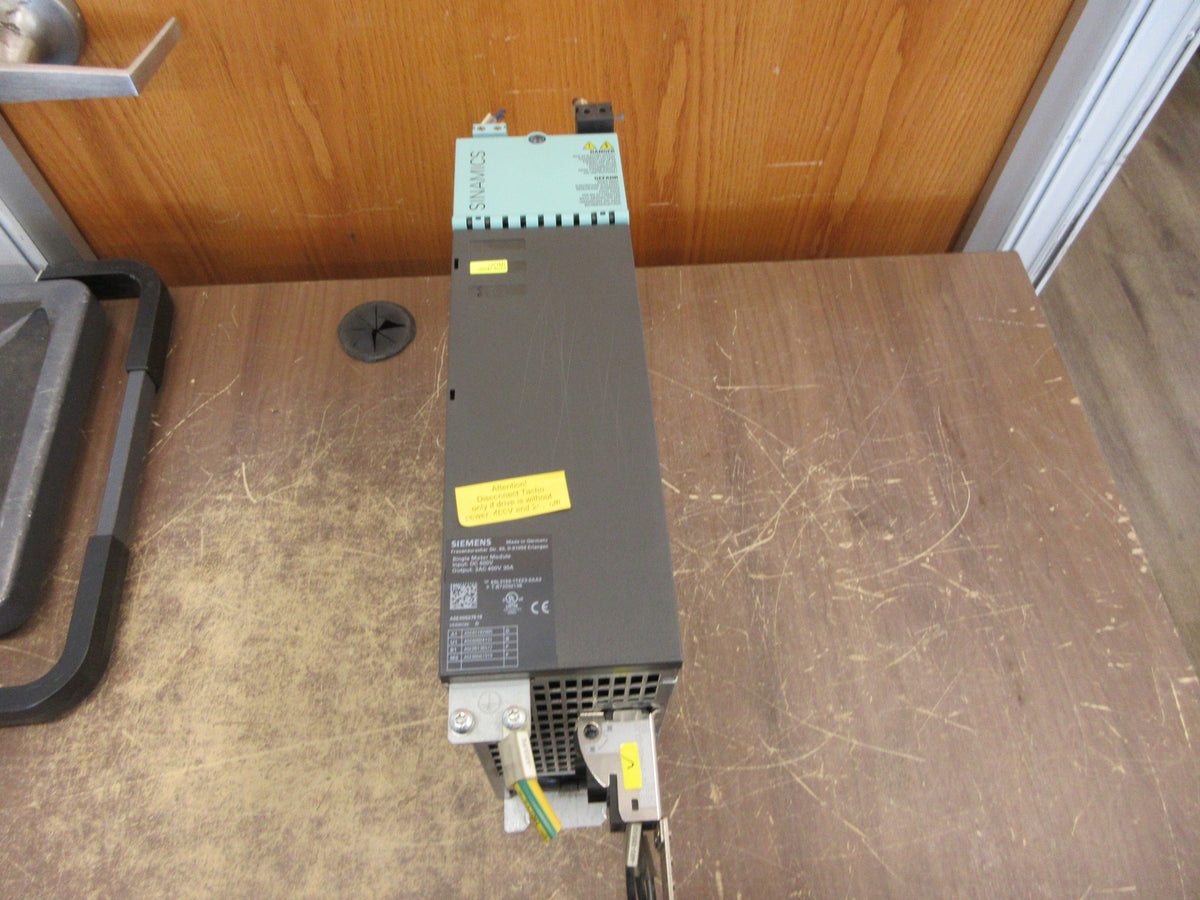 Siemens Single Motor Module 6SL3120-1TE23-0AA3 Ver.D Input: 600VDC Used