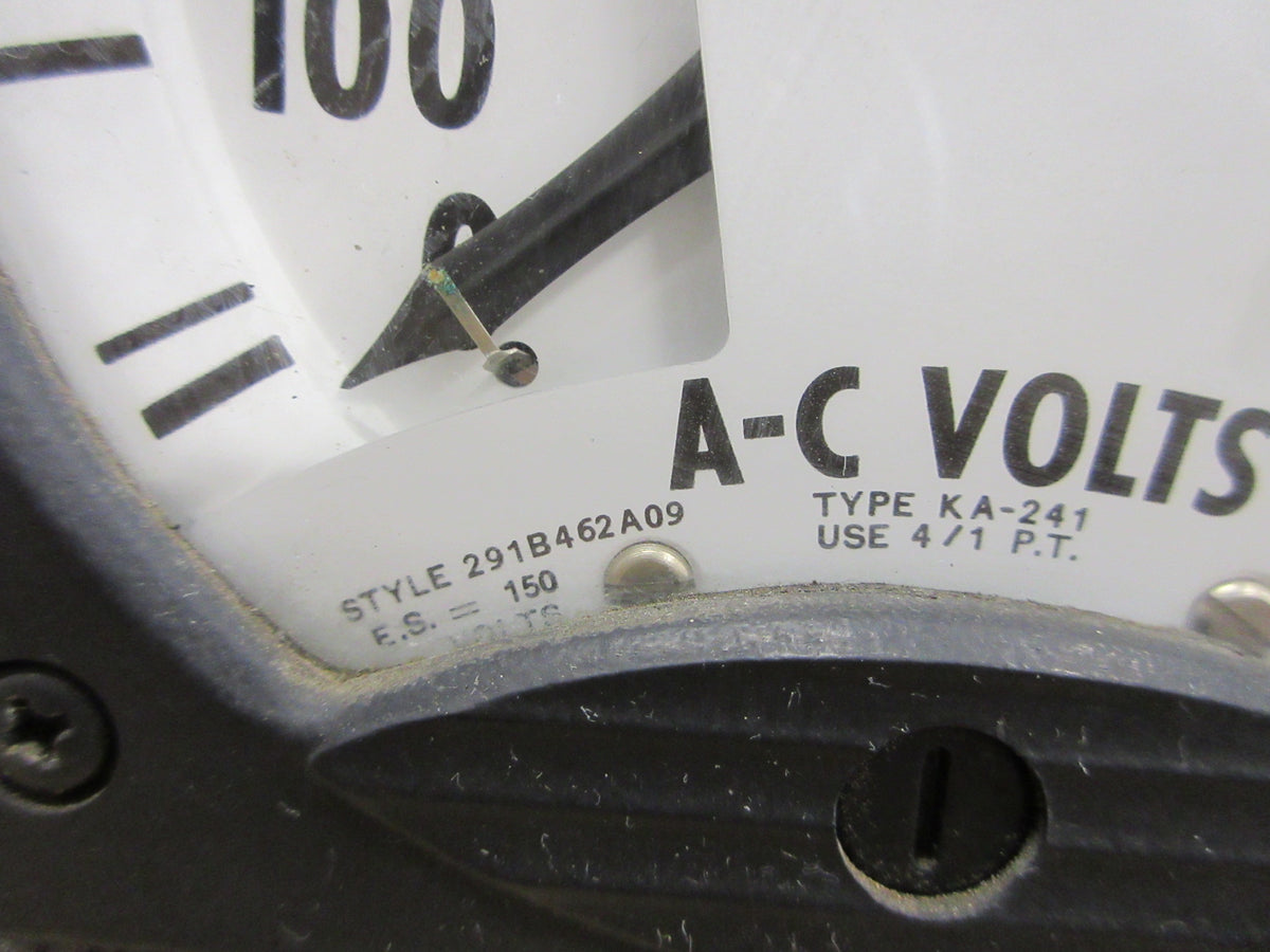 Westinghouse Type KA-241 AC Voltmeter 291B462A09 Range: 0-600V Used