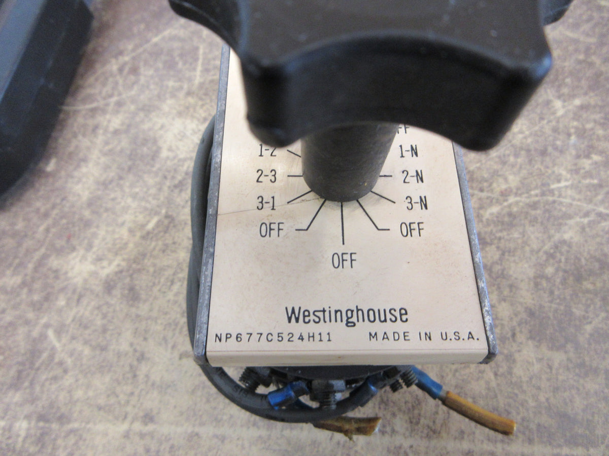Westinghouse Voltmeter Rotary Switch NP677C524H11 20A 600V Used