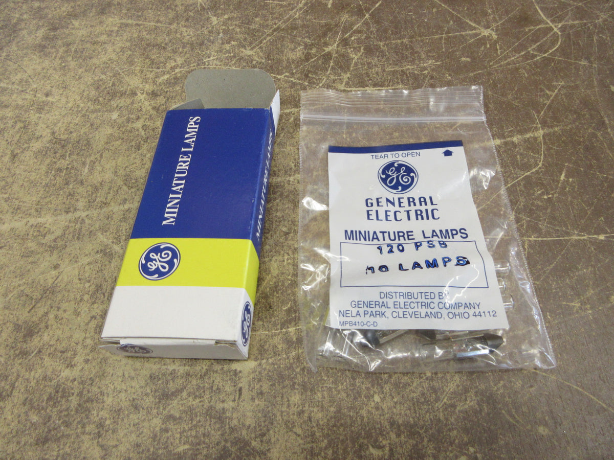 GE Miniature Lamp 120PSB * Box of 10 * New Surplus