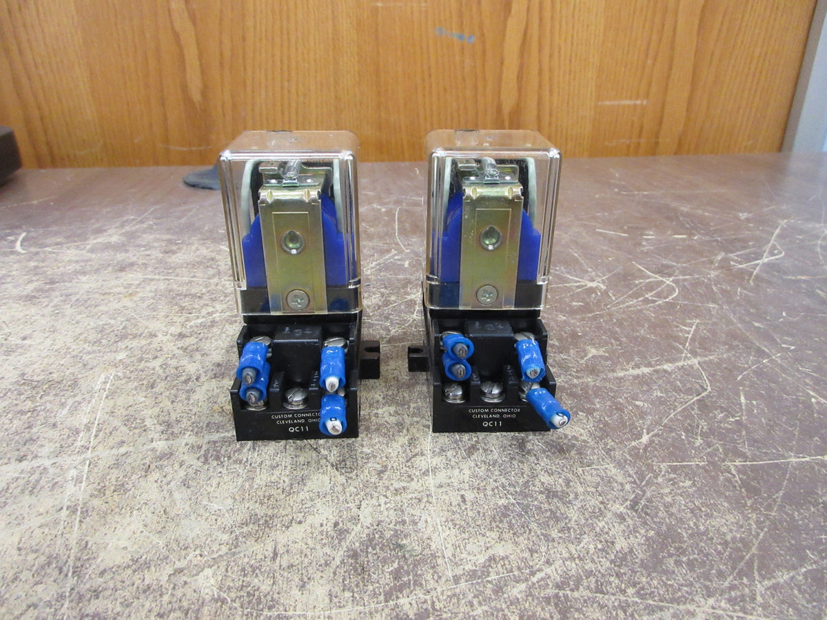 Deltrol Relay 166 DPDT 24 VDC Coil w/Base * Lot of 2 * Used