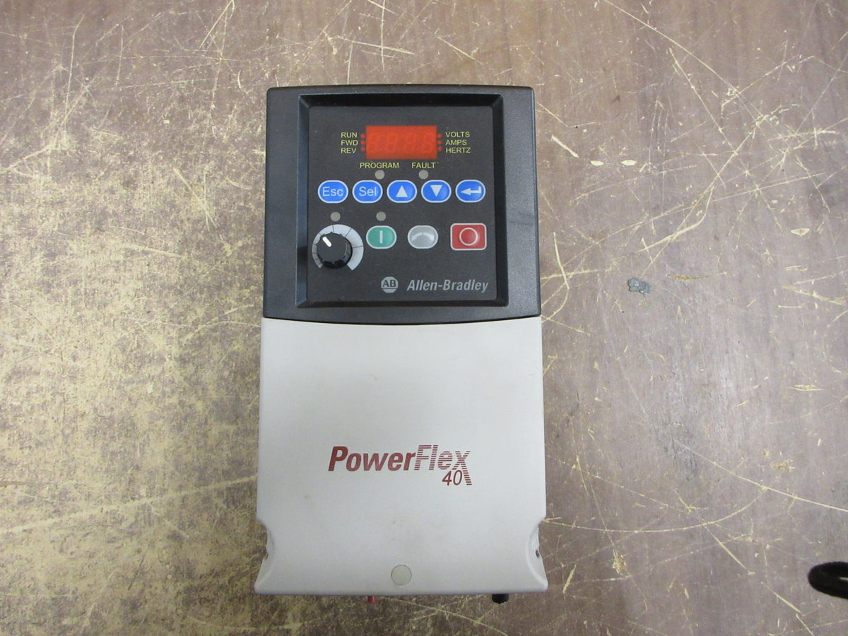 Allen-Bradley PowerFlex 40 AC Drive 22B-D6P0N104 Ser. A 3HP 3Ph Used