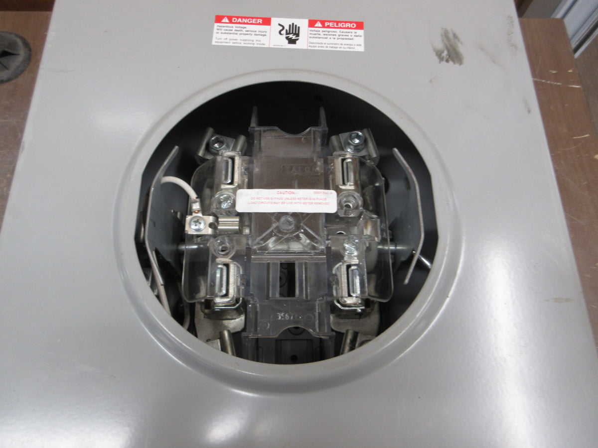 Talon Type HQ-5BU 3R Meter Socket 40405-02CO 200A 600V 1Ph 3W Used