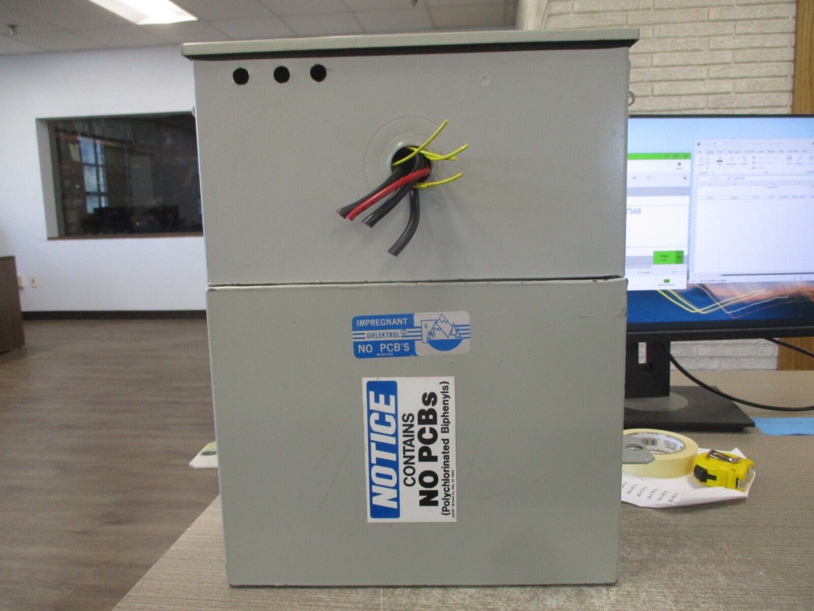 GE Dielektrol Capacitor 55L345KD 20 KVAR 480V 60Hz 3Ph Used