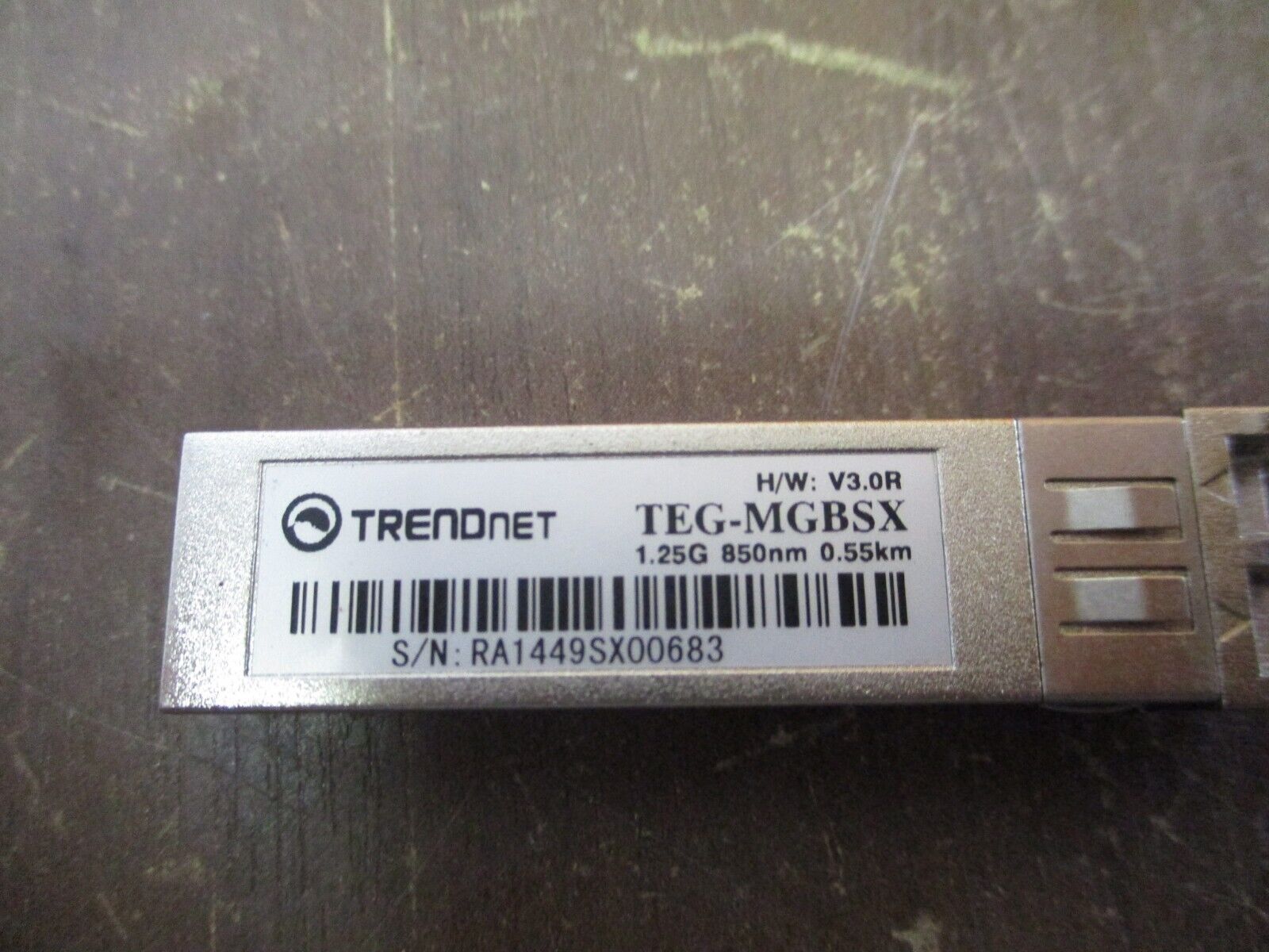 TRENDnet Mini-GBIC Multi-Mode SX Module TEG-MGBSX H/W: V3.0R 1.25G 850nm 0.55Km