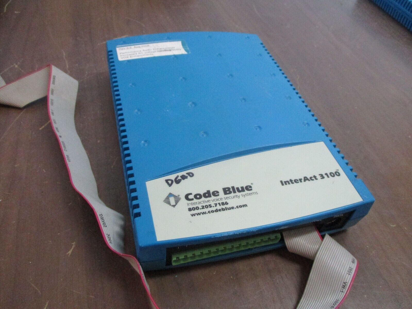 Code Blue InterAct 3100 Voice Intercom 16350-XXXX Rev. 2.4 *Missing (1) Foot*