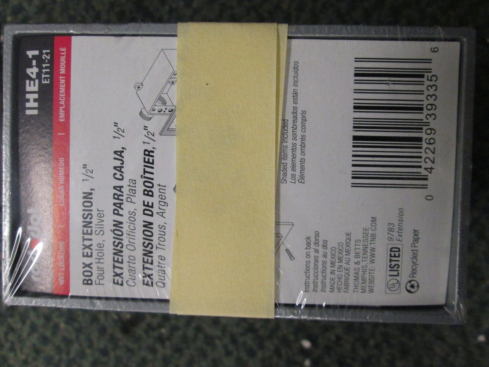Red Dot Box Extension IHE4-1 Size 1/2" *Lot of 4* New Surplus