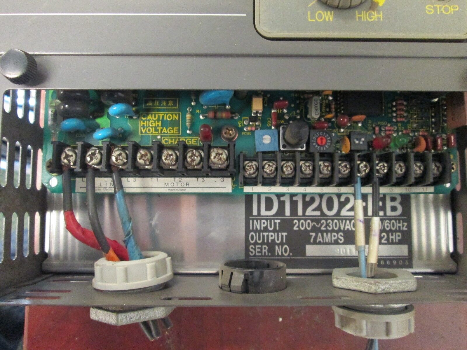 Baldor AC Drive ID11202-EB Input: 200-230V AC 50/60Hz Output: 7A 2HP Used