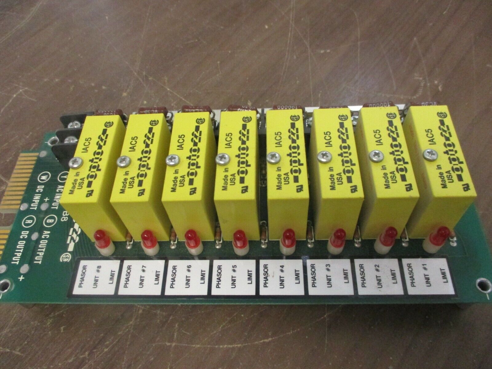 Opto 22 I/O Relay Board PB8 w/ (8) IAC5 Modules Used
