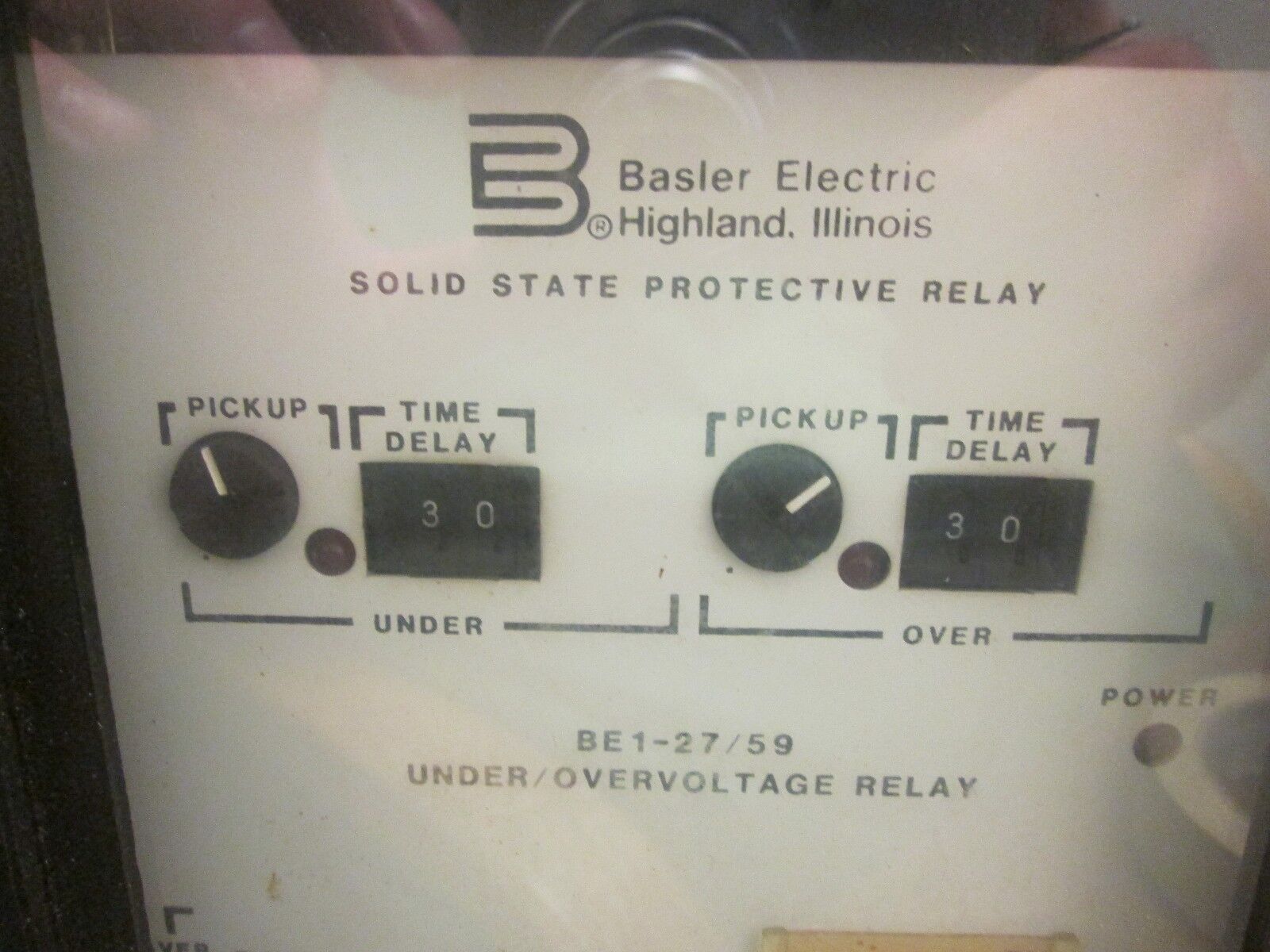Basler Electric Under/Overvoltage Relay BE1-27/59 Used