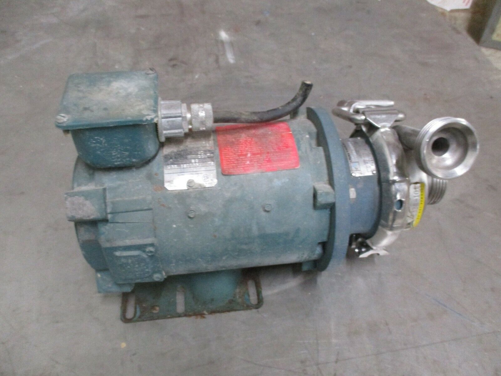 Cherry-Burrell Pump w/ DC Motor 0-F 1/4HP 1800RPM 90V 2.9A EA56C Frame Used