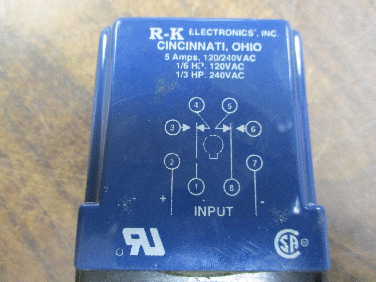 R-K Electronics On Delay Timer CCB-115A-1-5M 115VAC 50/60Hz 5 Min Fixed Used