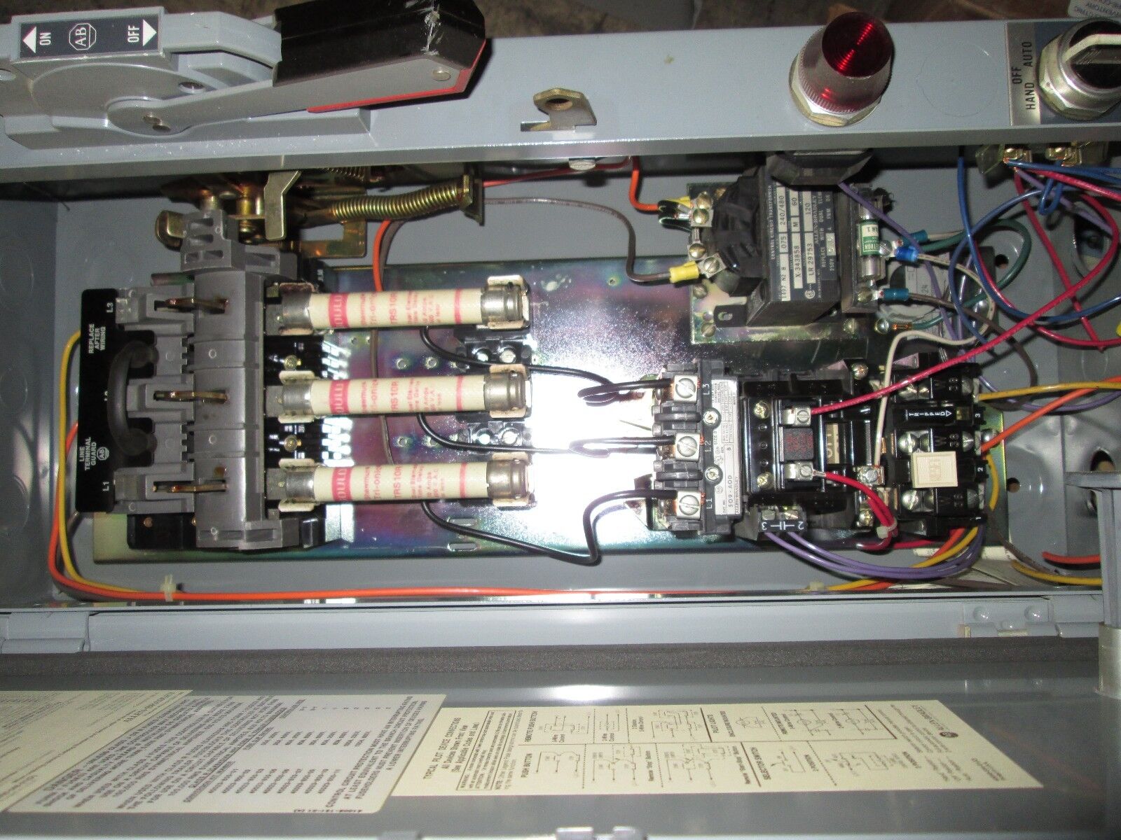 Allen-Bradley Fusible Combination 509-AOD Size 0 Coil Voltage 120V Used