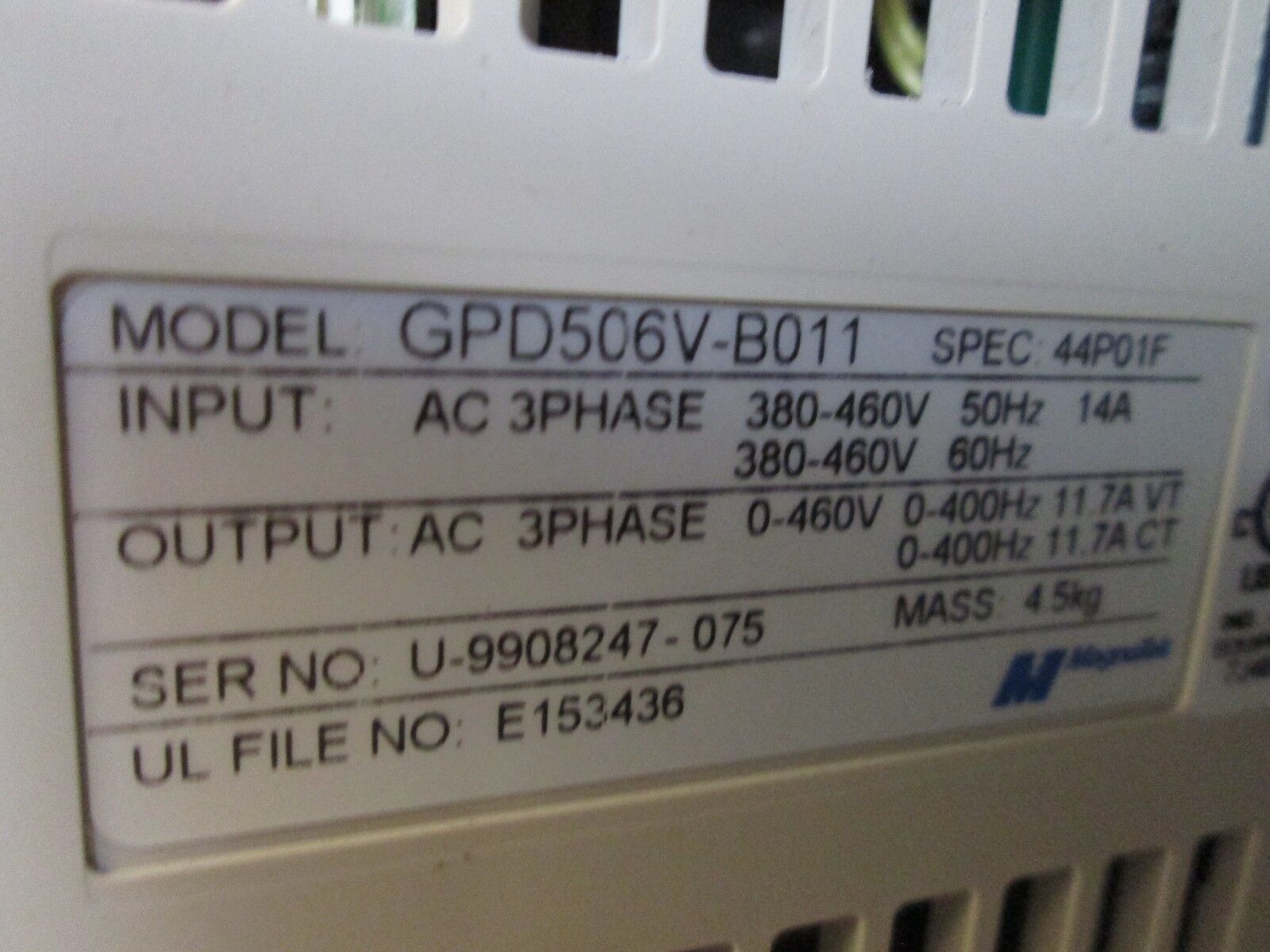 Magnetek GPD506 AC Drive GPD506V-B0011 7.5HP C21-B50VFX Used